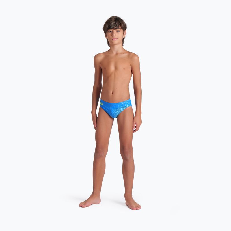 Slipy pływackie dziecięce arena Dim Light Swim Briefs blue china/artic lime 5