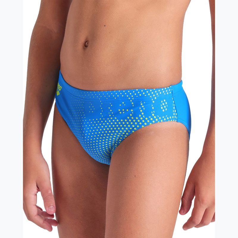 Slipy pływackie dziecięce arena Dim Light Swim Briefs blue china/artic lime 7