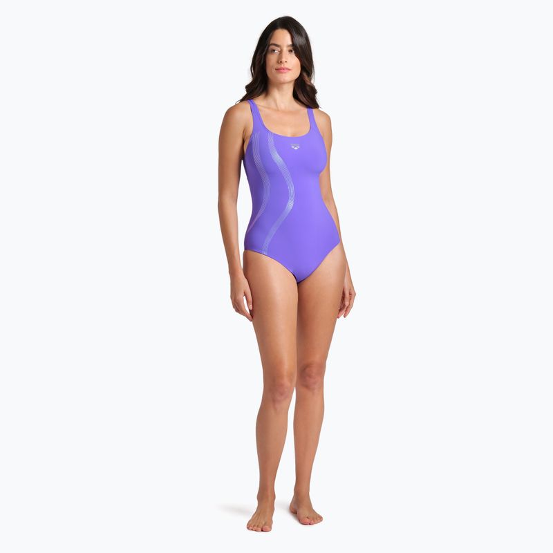 Strój pływacki jednoczęściowy damski arena Ginevra Wing Back violet 6