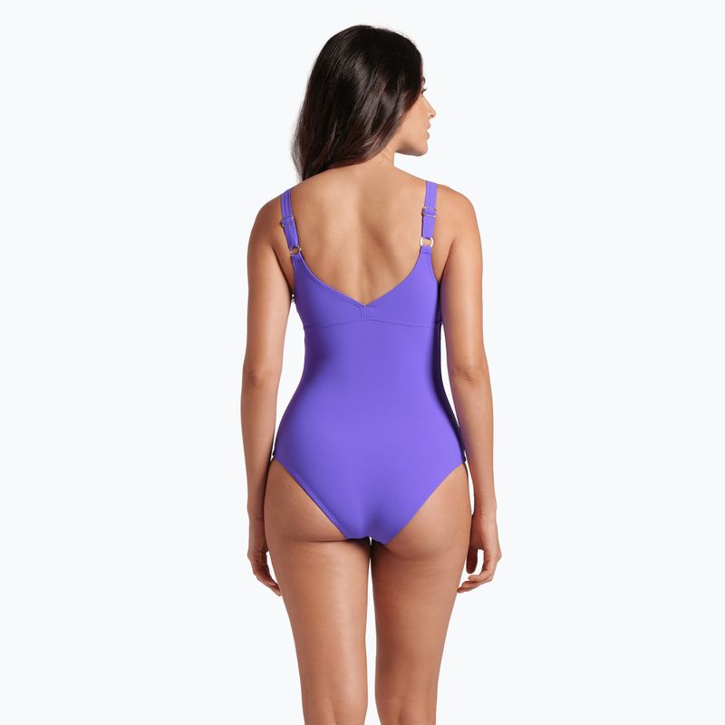 Strój pływacki jednoczęściowy damski arena Ginevra Wing Back violet 7
