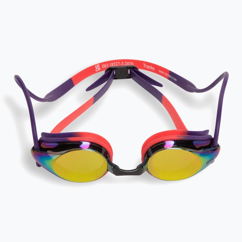 Okulary do pływania arena Tracks Mirror copper/plum/bright coral 2