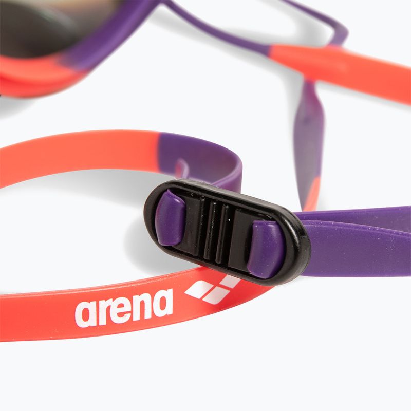 Okulary do pływania arena Tracks Mirror copper/plum/bright coral 6