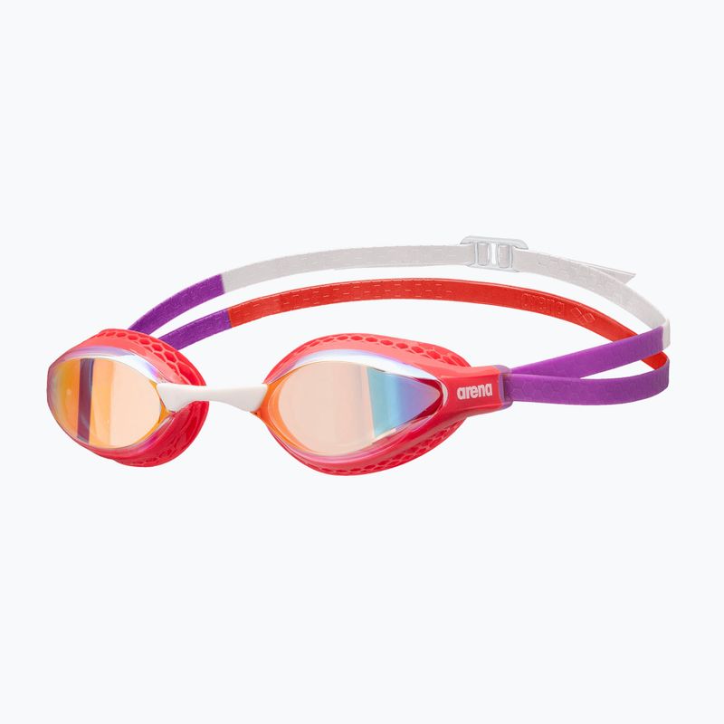 Okulary do pływania arena Air-Speed Mirror yellow copper/bright coral/plum
