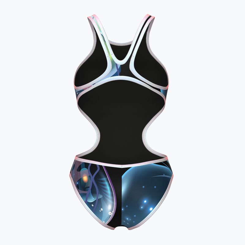 Strój pływacki jednoczęściowy damski arena One Print Tech Back black multi/white 2