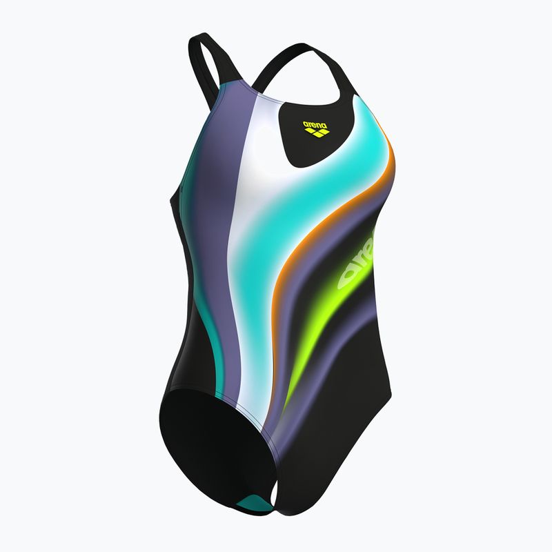 Strój pływacki jednoczęściowy damski arena Water Fluids Swim Pro Back black multi/black 3
