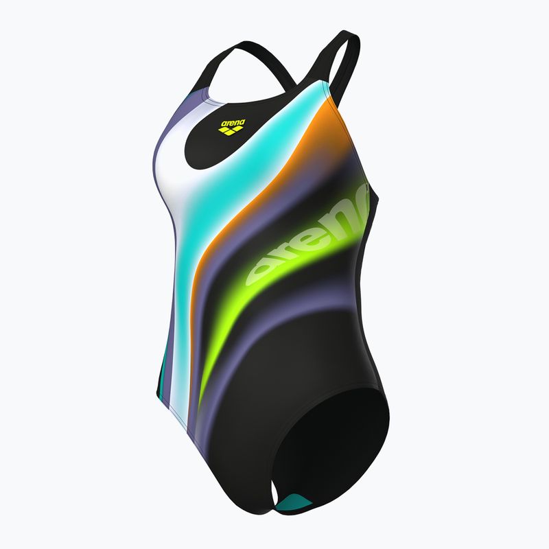 Strój pływacki jednoczęściowy damski arena Water Fluids Swim Pro Back black multi/black 4