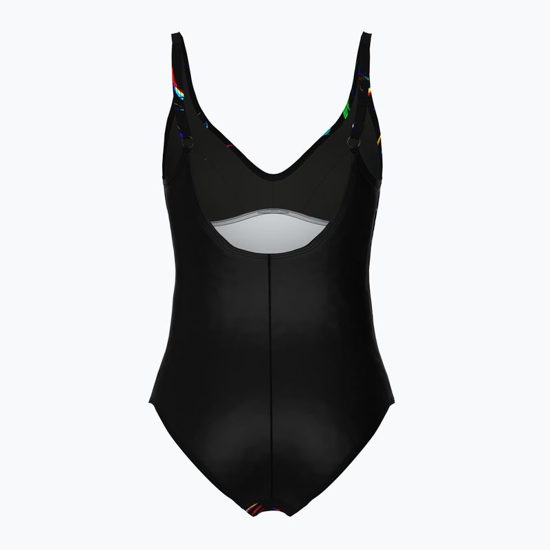 Strój pływacki jednoczęściowy damski arena Abyss U Back multi black/black 2
