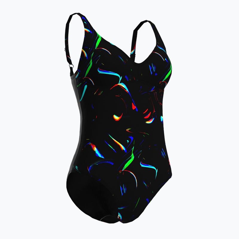 Strój pływacki jednoczęściowy damski arena Abyss U Back multi black/black 3