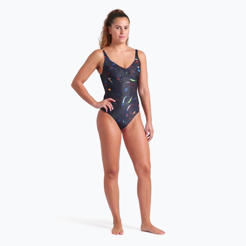 Strój pływacki jednoczęściowy damski arena Abyss U Back multi black/black 6