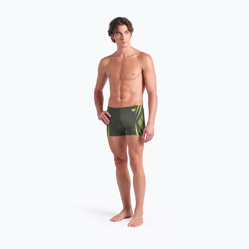 Bokserki pływackie męskie arena Poseidonia Swim Short dark sage/artic lime 5