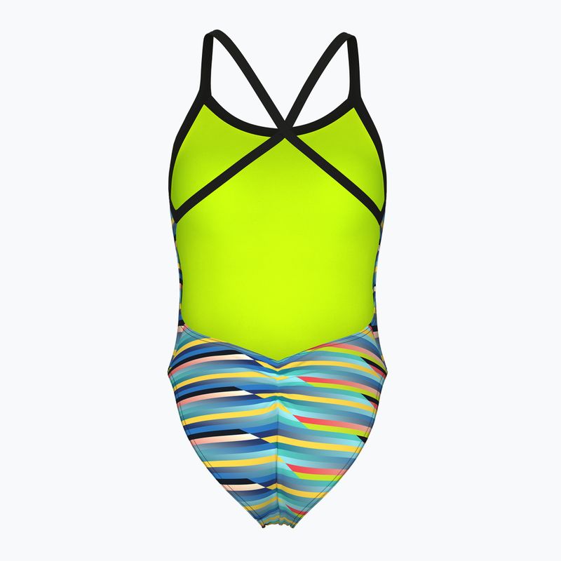 Strój pływacki jednoczęściowy damski arena Racing Stripe Xcriss Cross black multi/black 2