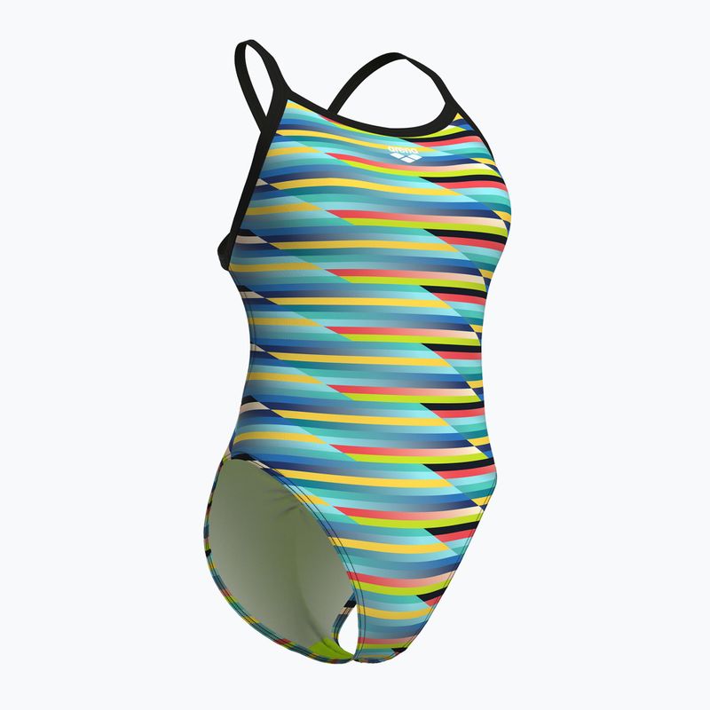 Strój pływacki jednoczęściowy damski arena Racing Stripe Xcriss Cross black multi/black 3