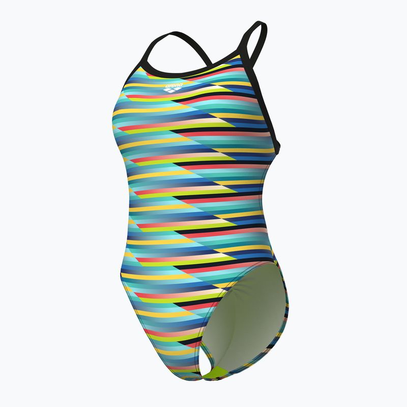 Strój pływacki jednoczęściowy damski arena Racing Stripe Xcriss Cross black multi/black 4
