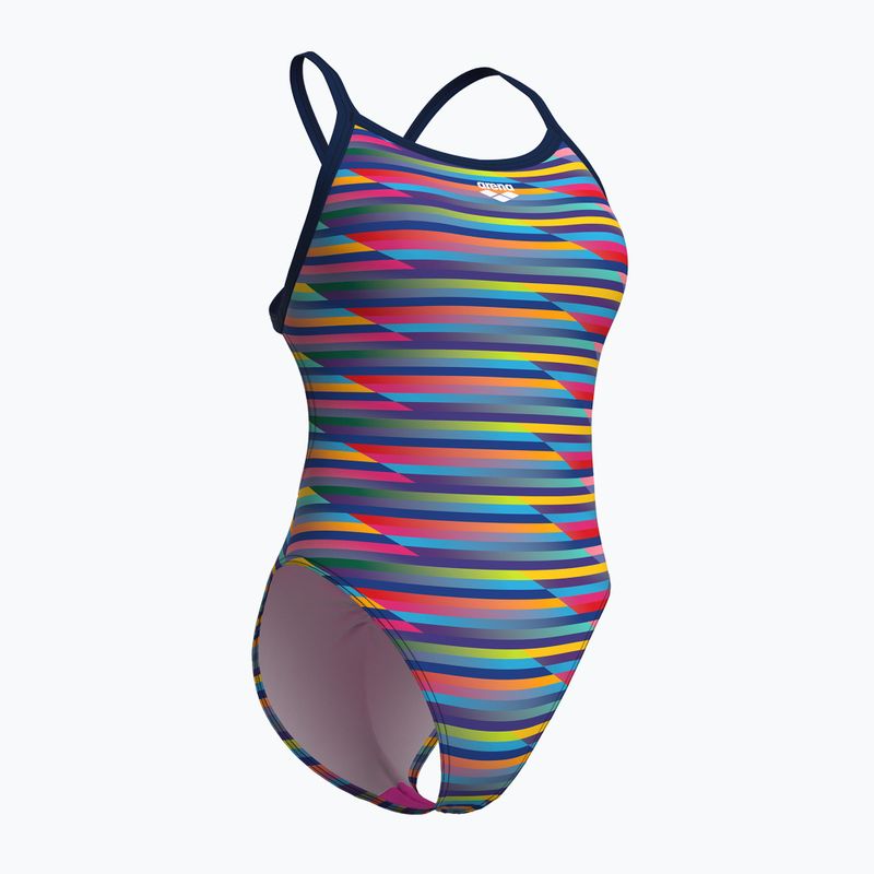Strój pływacki jednoczęściowy damski arena Racing Stripe Xcriss Cross navy multi/navy 3