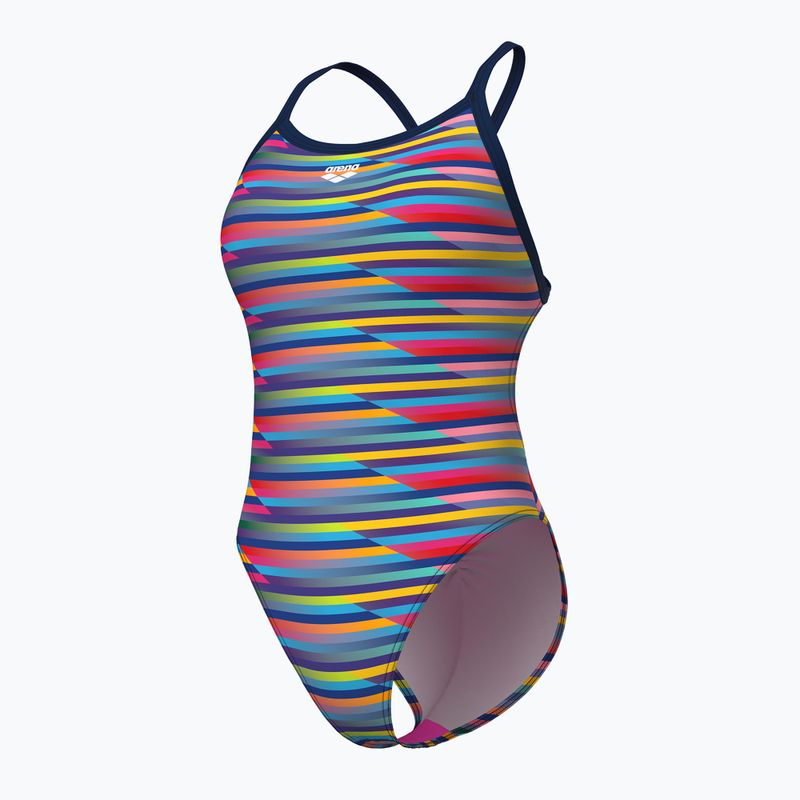 Strój pływacki jednoczęściowy damski arena Racing Stripe Xcriss Cross navy multi/navy 4
