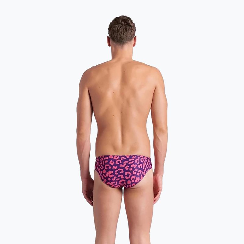 Slipy pływackie męskie arena Printed Swim Briefs fuchsia multi 3