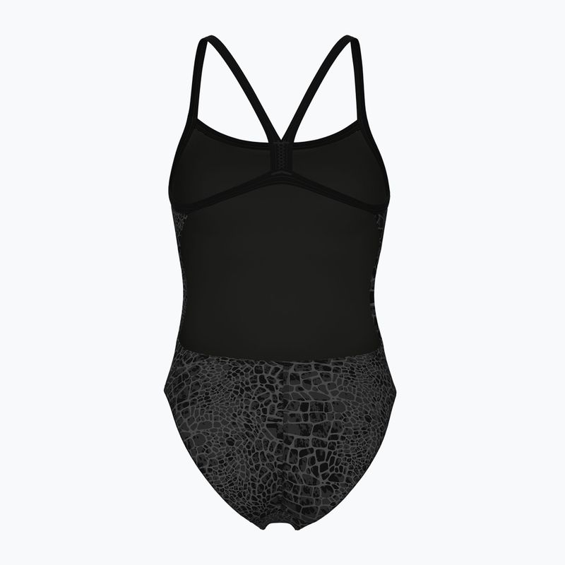 Strój pływacki jednoczęściowy damski arena Snake Skin Challenge black/team black 2