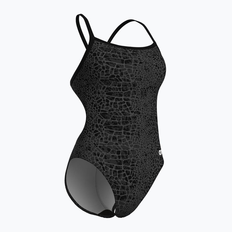 Strój pływacki jednoczęściowy damski arena Snake Skin Challenge black/team black 3