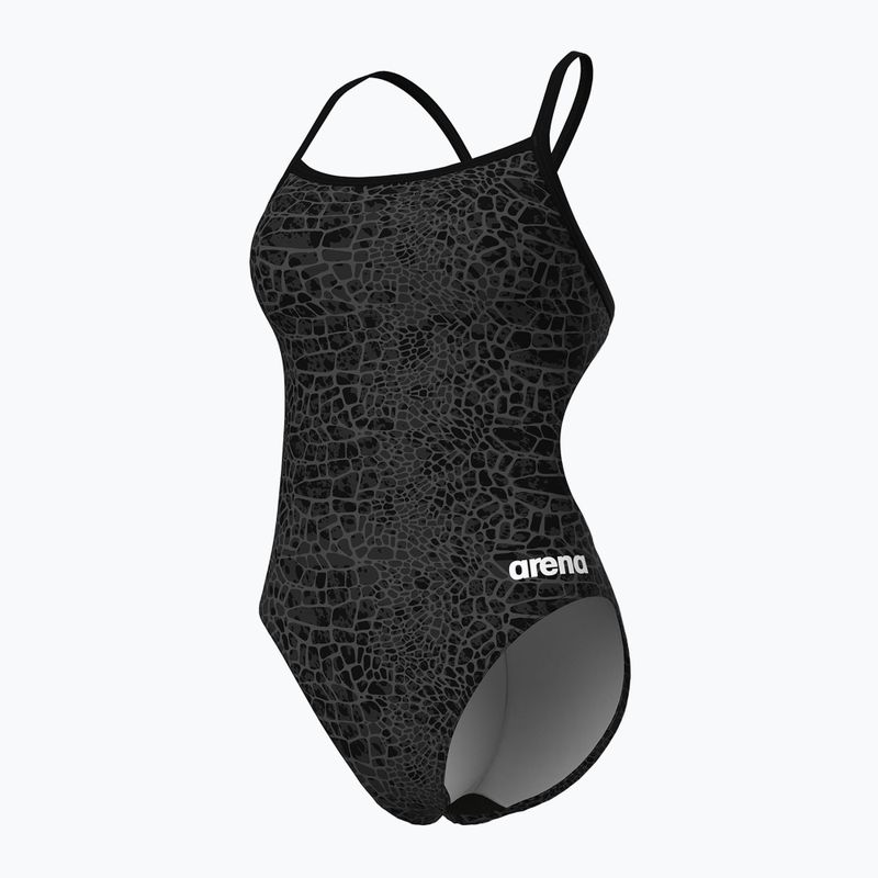 Strój pływacki jednoczęściowy damski arena Snake Skin Challenge black/team black 4