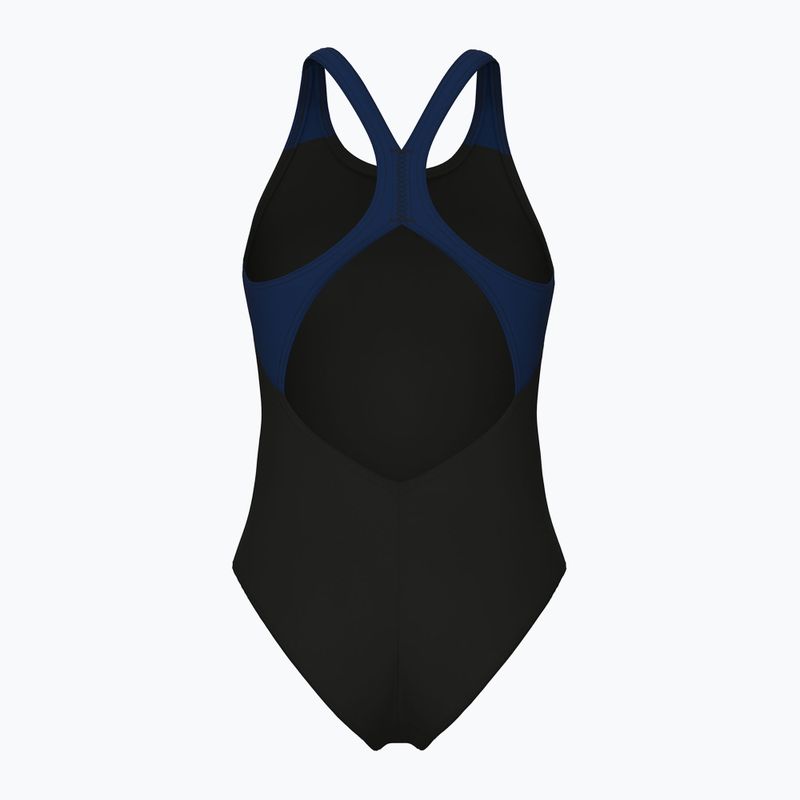 Strój pływacki jednoczęściowy damski arena Flowing V Back black/navy 2