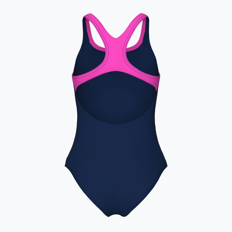 Strój pływacki jednoczęściowy damski arena Logo Swim Pro navy/shocking pink 2