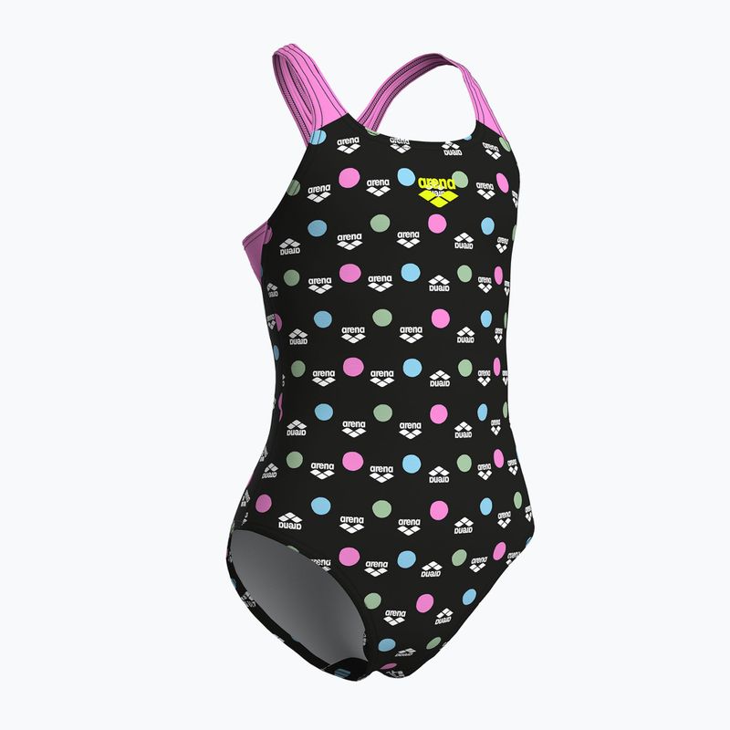 Strój pływacki jednoczęściowy dziecięcy arena Multiple Dot Swim Pro Back multi black/orchid 3