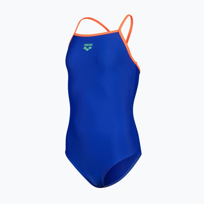 Strój kąpielowy jednoczęściowy dziecięcy arena Light Drop Solid neon blue/team orange/team orange 3
