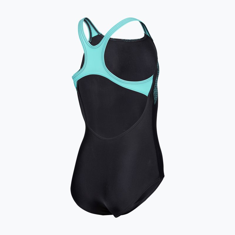 Strój kąpielowy jednoczęściowy dziecięcy arena Kikko Swim Pro Back black/water 4
