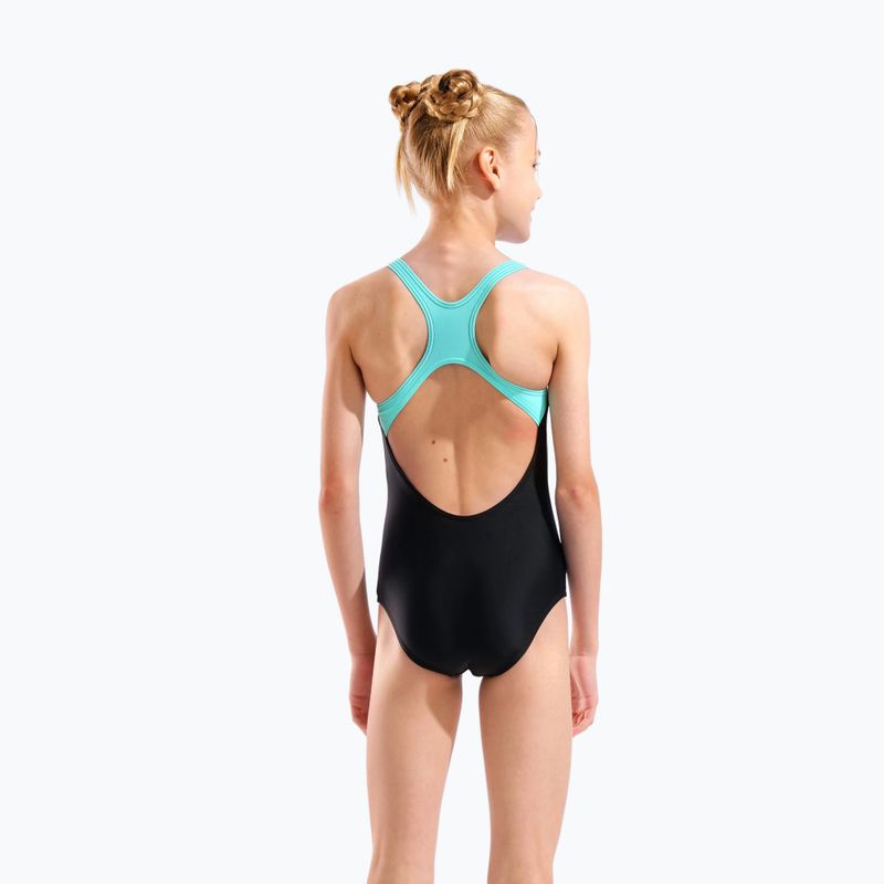 Strój kąpielowy jednoczęściowy dziecięcy arena Kikko Swim Pro Back black/water 7