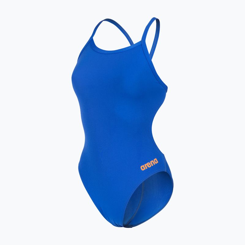 Strój pływacki jednoczęściowy damski arena Team Swimsuit Challenge Solid neon blue/team orange 3