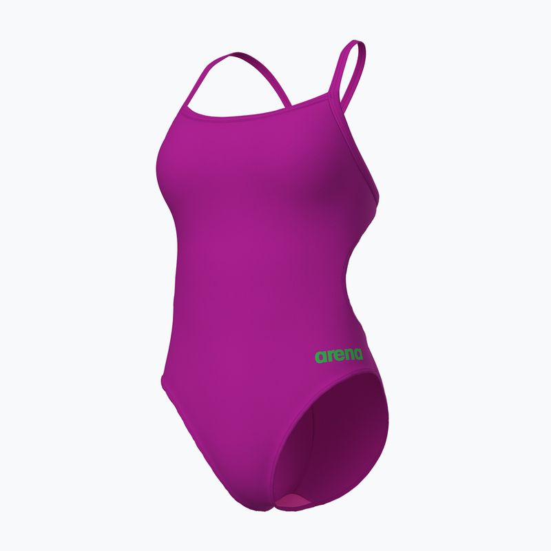 Strój pływacki jednoczęściowy damski Arena Team Swimsuit Challenge Solid very fuchsia/team green 3