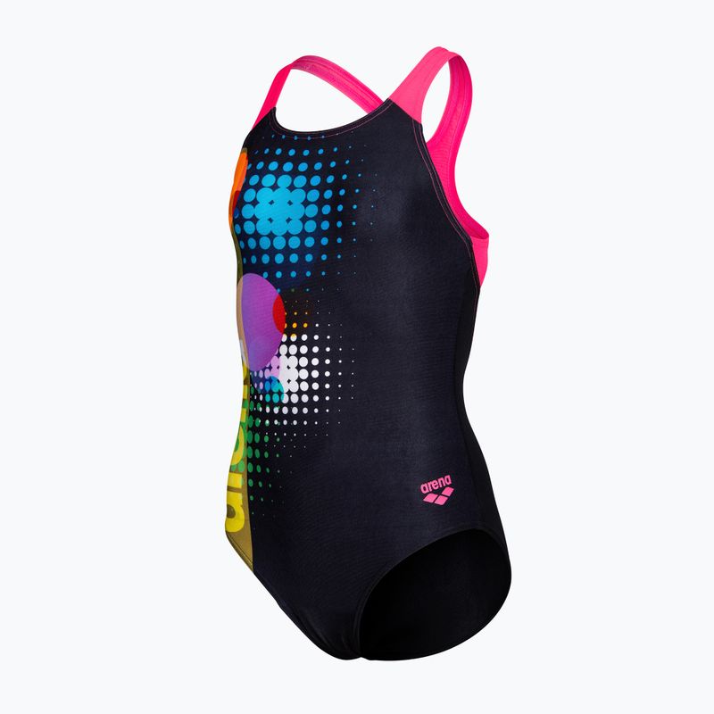 Strój pływacki jednoczęściowy dziecięcy arena Dots Swim Pro Back black multi/black/shocking pink 3