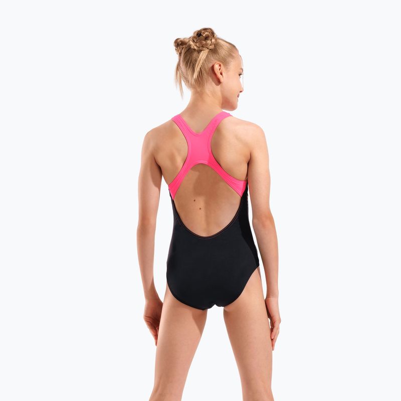Strój pływacki jednoczęściowy dziecięcy arena Dots Swim Pro Back black multi/black/shocking pink 7