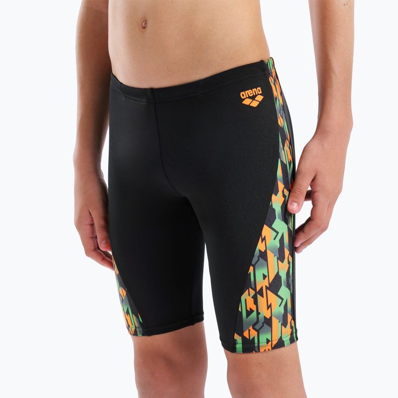 Jammery pływackie dziecięce arena Print Swim black/orange multi 8