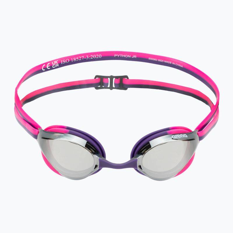 Okulary do pływania dziecięce arena Python Mirror Jr silver/shocking pink/plum 2