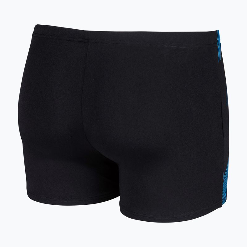 Bokserki pływackie męskie arena Graphic Swim Short black/turquoise 4