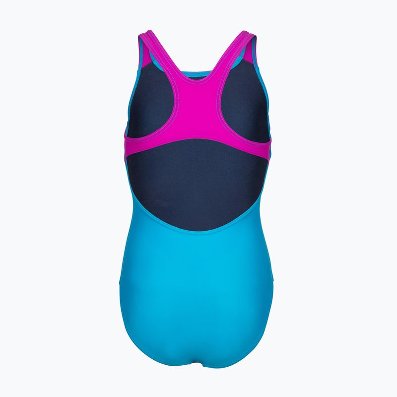 Strój kąpielowy jednoczęściowy dziecięcy arena Kikko Swim Pro Back turquoise/very fuchsia 2