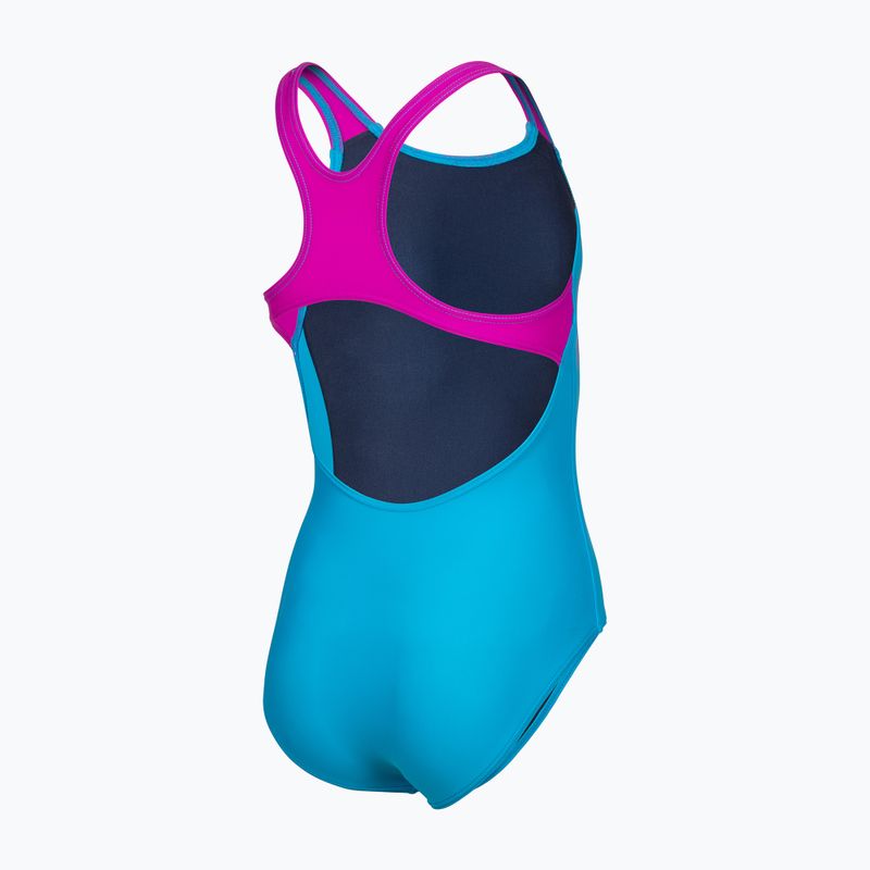 Strój kąpielowy jednoczęściowy dziecięcy arena Kikko Swim Pro Back turquoise/very fuchsia 4