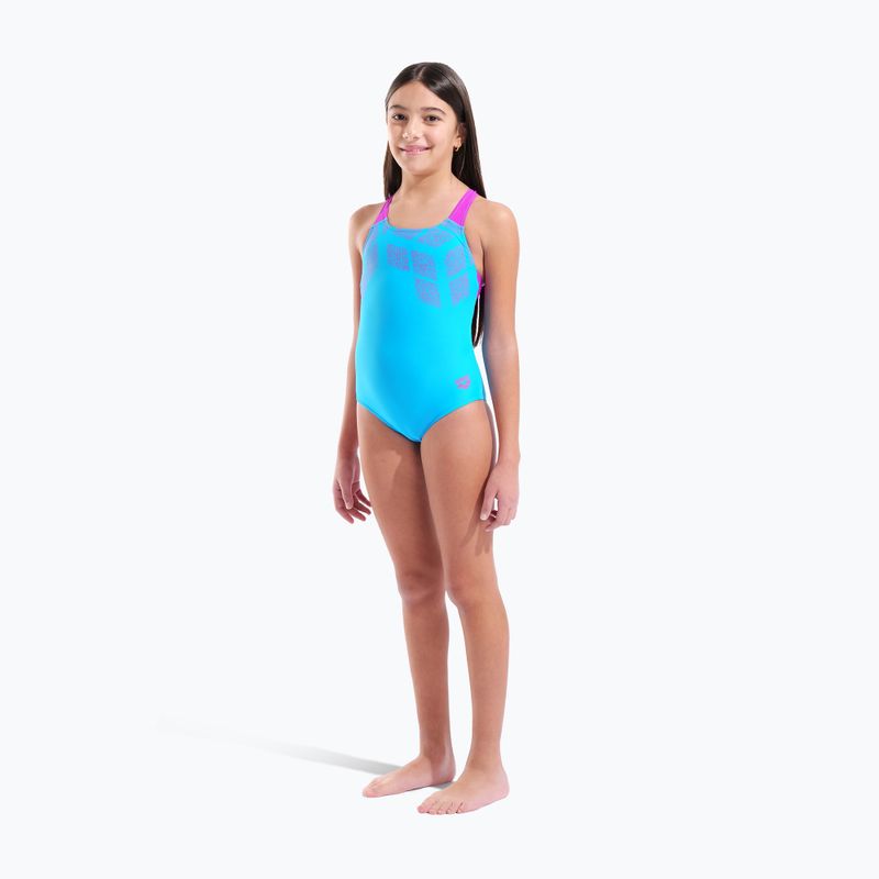 Strój kąpielowy jednoczęściowy dziecięcy arena Kikko Swim Pro Back turquoise/very fuchsia 6