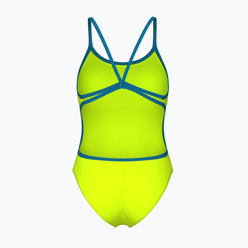 Strój pływacki jednoczęściowy damski Arena Lace Back Solid artic lime/blue cosmo 2