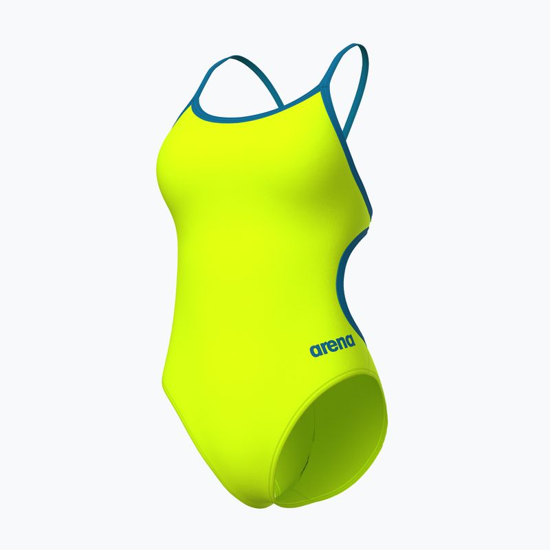 Strój pływacki jednoczęściowy damski Arena Lace Back Solid artic lime/blue cosmo 3