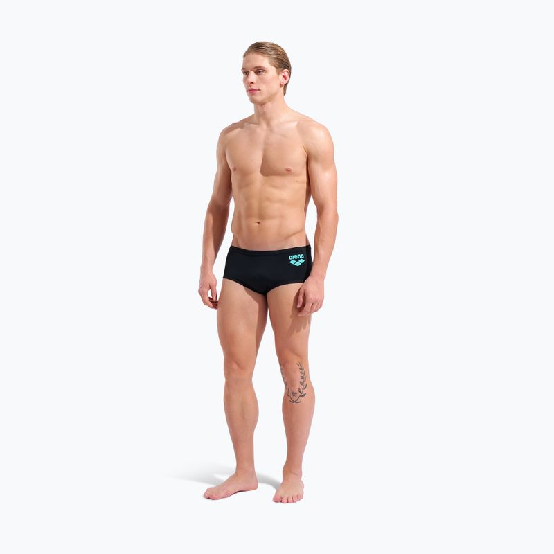Bokserki pływackie męskie arena One Low Waist Short Big Logo black/black 6