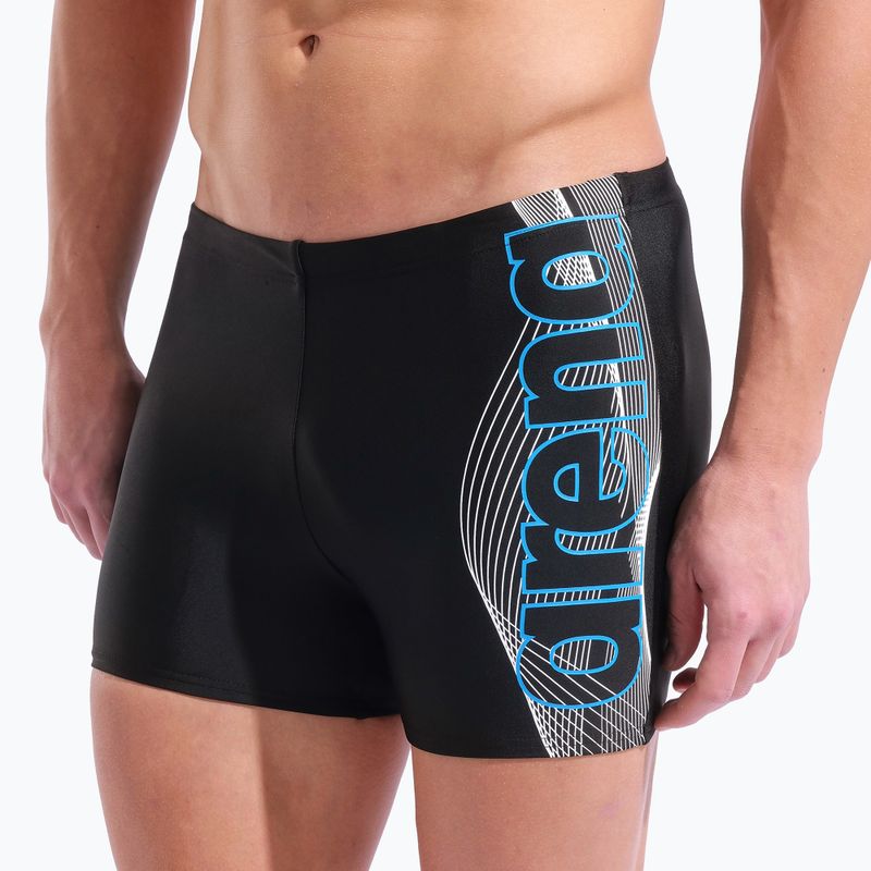 Bokserki pływackie męskie arena Basic Swim Short black/turquoise 8