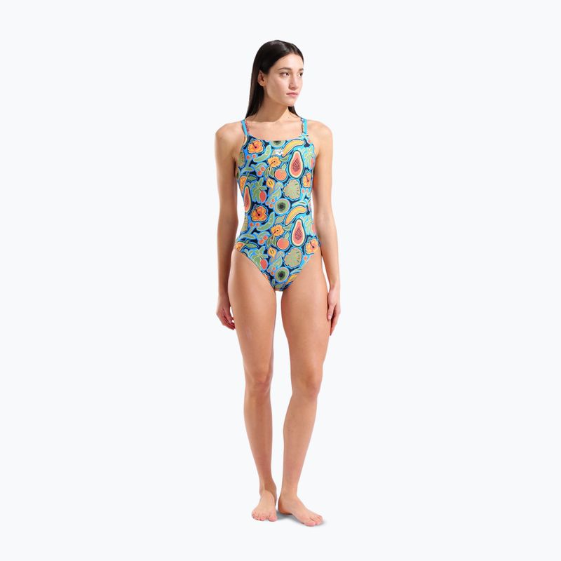 Strój pływacki jednoczęściowy damski arena Fruits Lace Plus Back multi/turquoise / multi 2