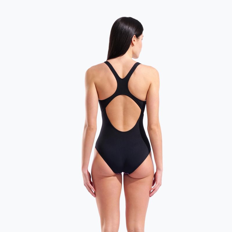 Strój pływacki jednoczęściowy damski arena Peacock Swim Pro Back multi pink/black 3