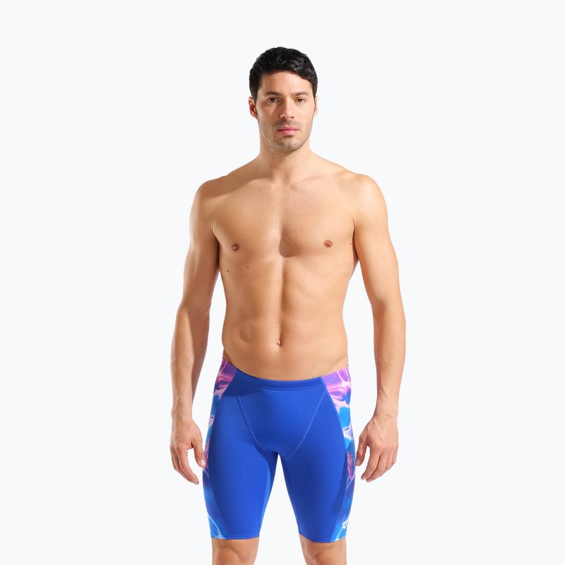 Jammery pływackie męskie arena Earth Swim Jammer neon blue/neon blue multi 5