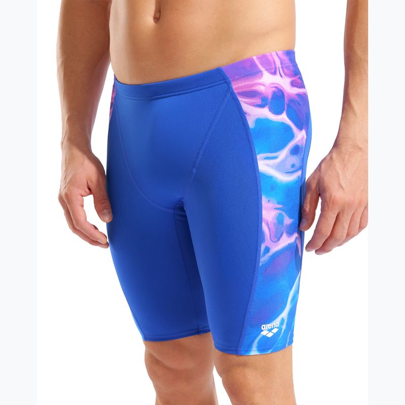 Jammery pływackie męskie arena Earth Swim Jammer neon blue/neon blue multi 8