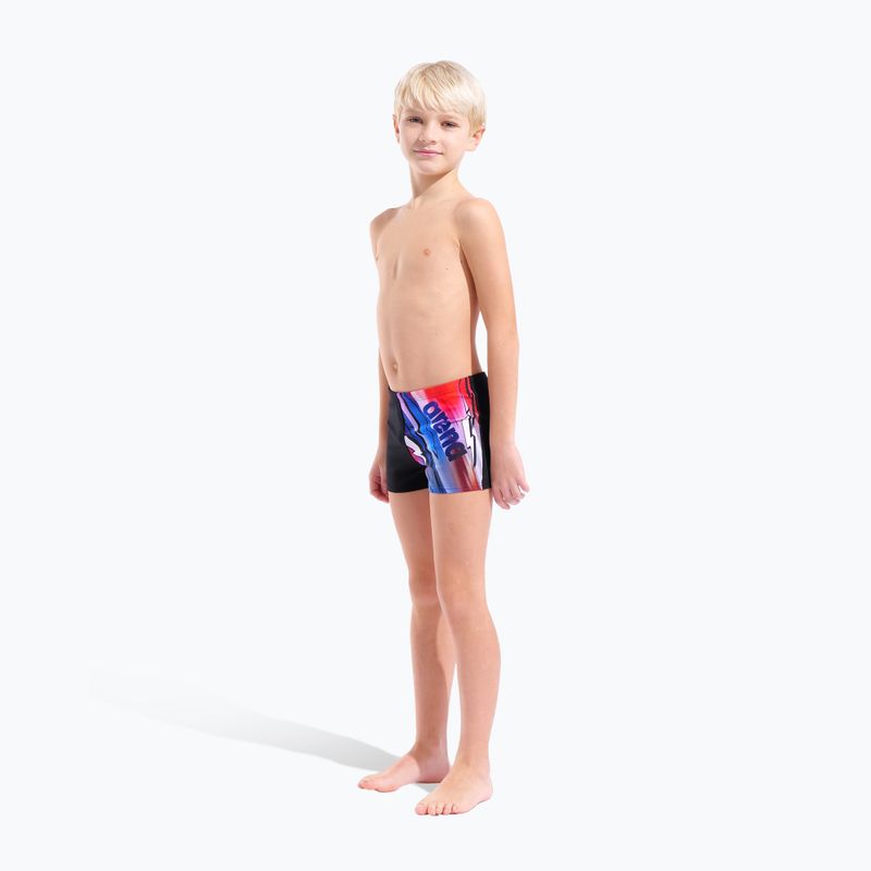 Bokserki kąpielowe chłopięce arena Loud Swim Short black/multi 2