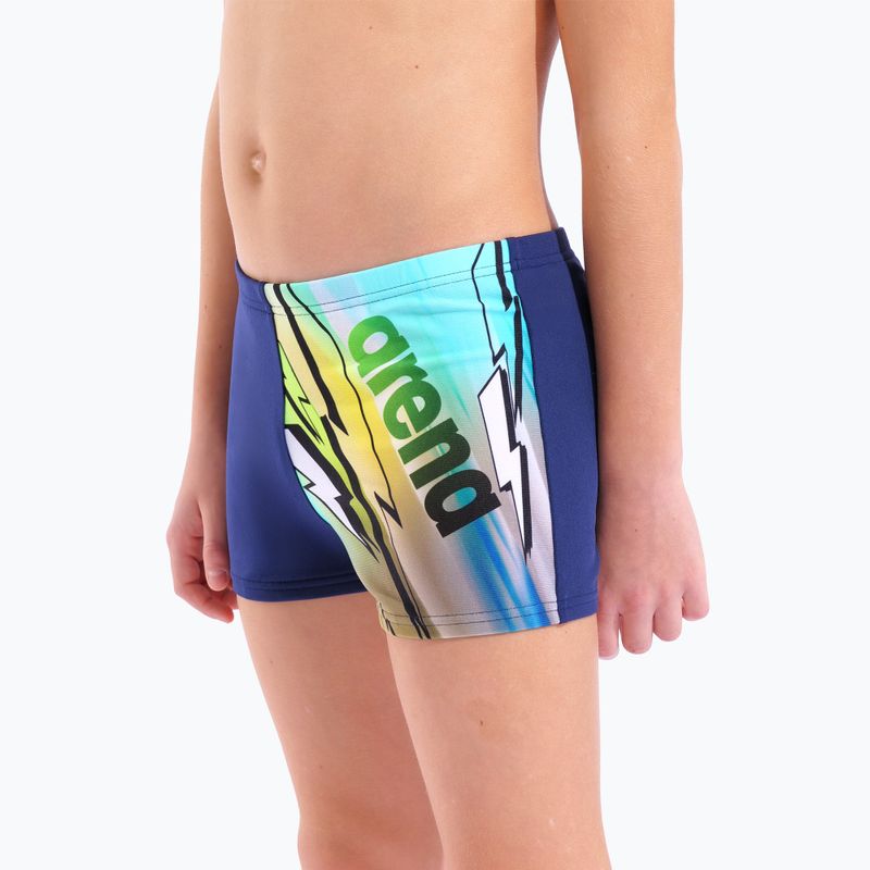 Bokserki kąpielowe chłopięce arena Loud Swim Short navy/multi 4