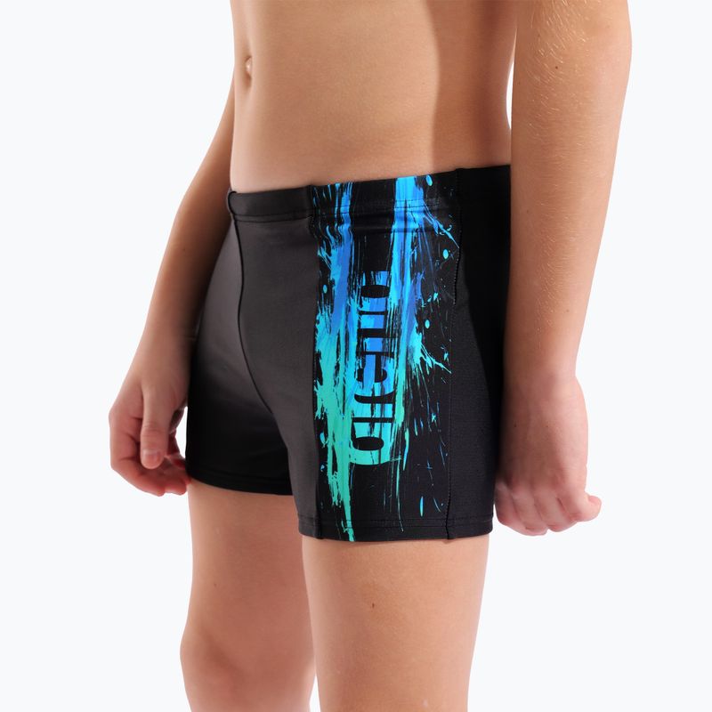 Bokserki kąpielowe chłopięce arena Loud Swim Short black/black multi 8